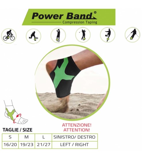 ORIONE CAVIGLIERA CON POWER BAND TAPING INTEGRATO Ref. 489