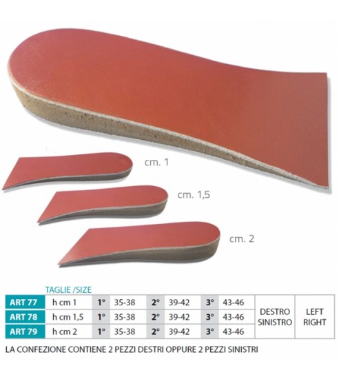 OK PED Heel Thickness ¾ Pads - Ref. 77 - 78 – 79