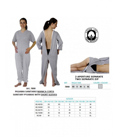 HOMECARE Pyjamas sanitaire manche courte Réf 7890