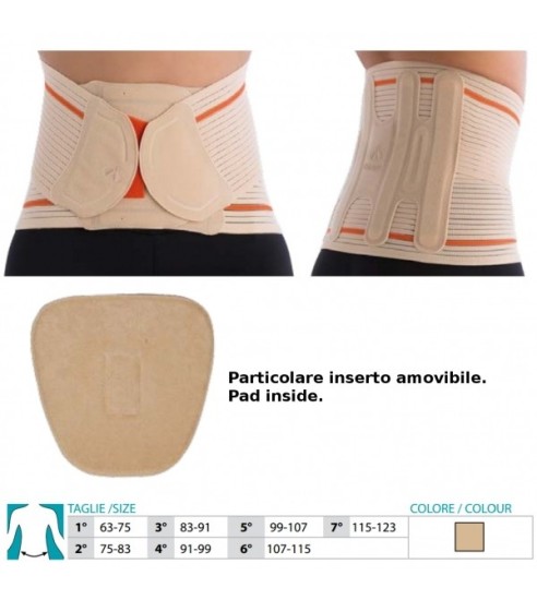 Corsetto Lombosacrale Semirigido Steccato Cod.3079